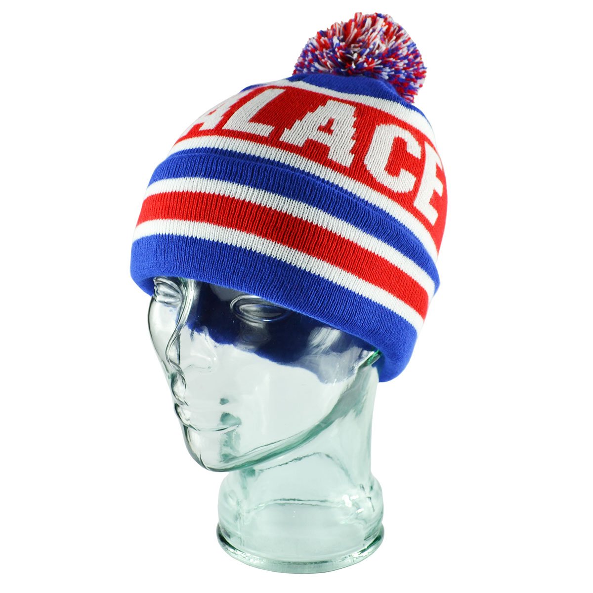 Palace Blue White Red Bobble Hat