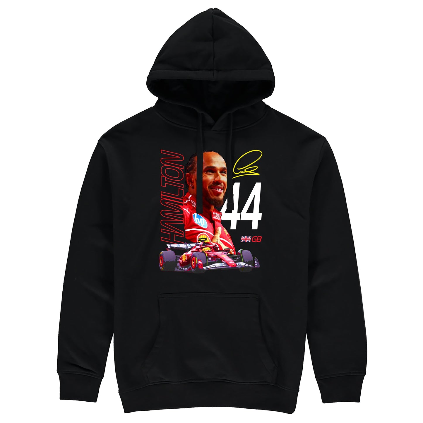 Hamilton F1 Hoodie - Black - Adult