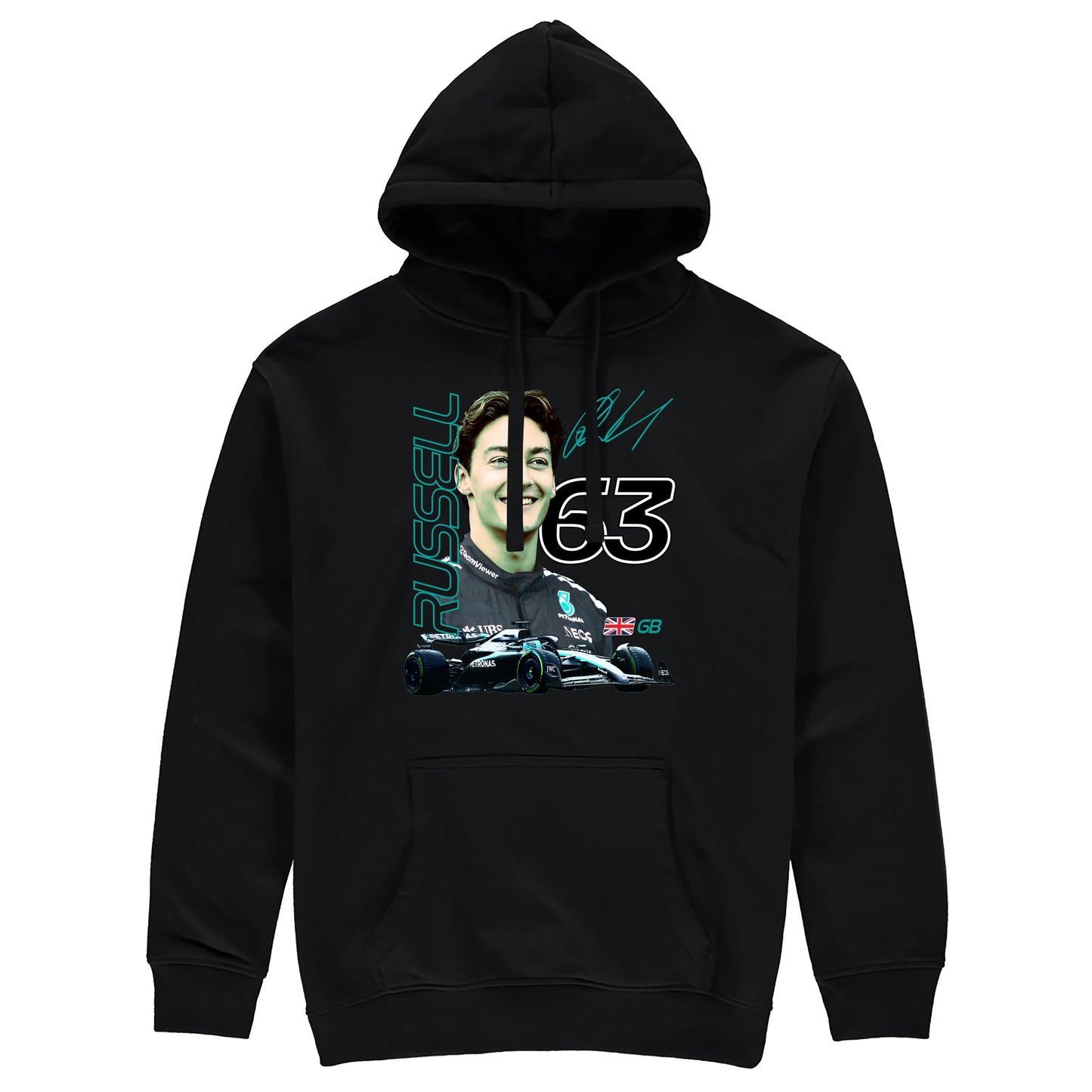 Russell F1 Hoodie - Black - Adult