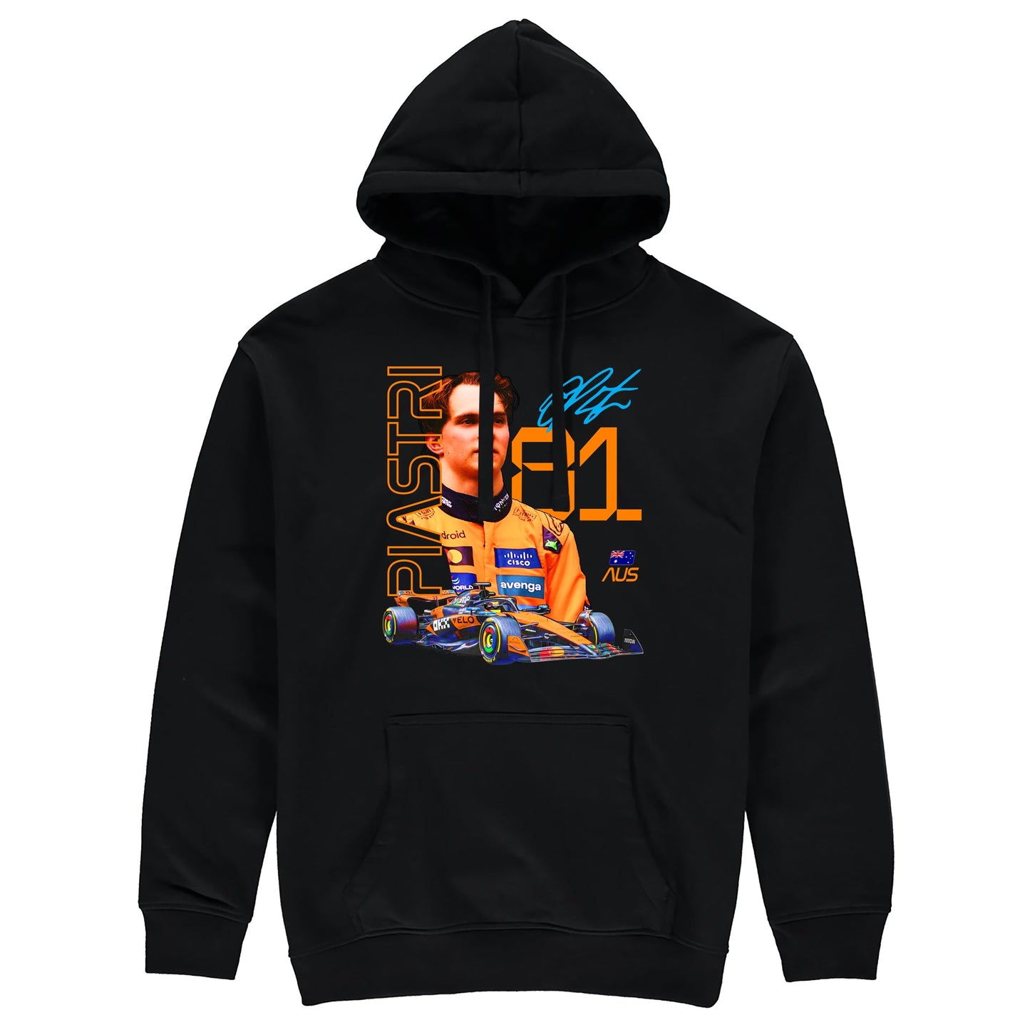 Piastri F1 Hoodie - Black - Adult
