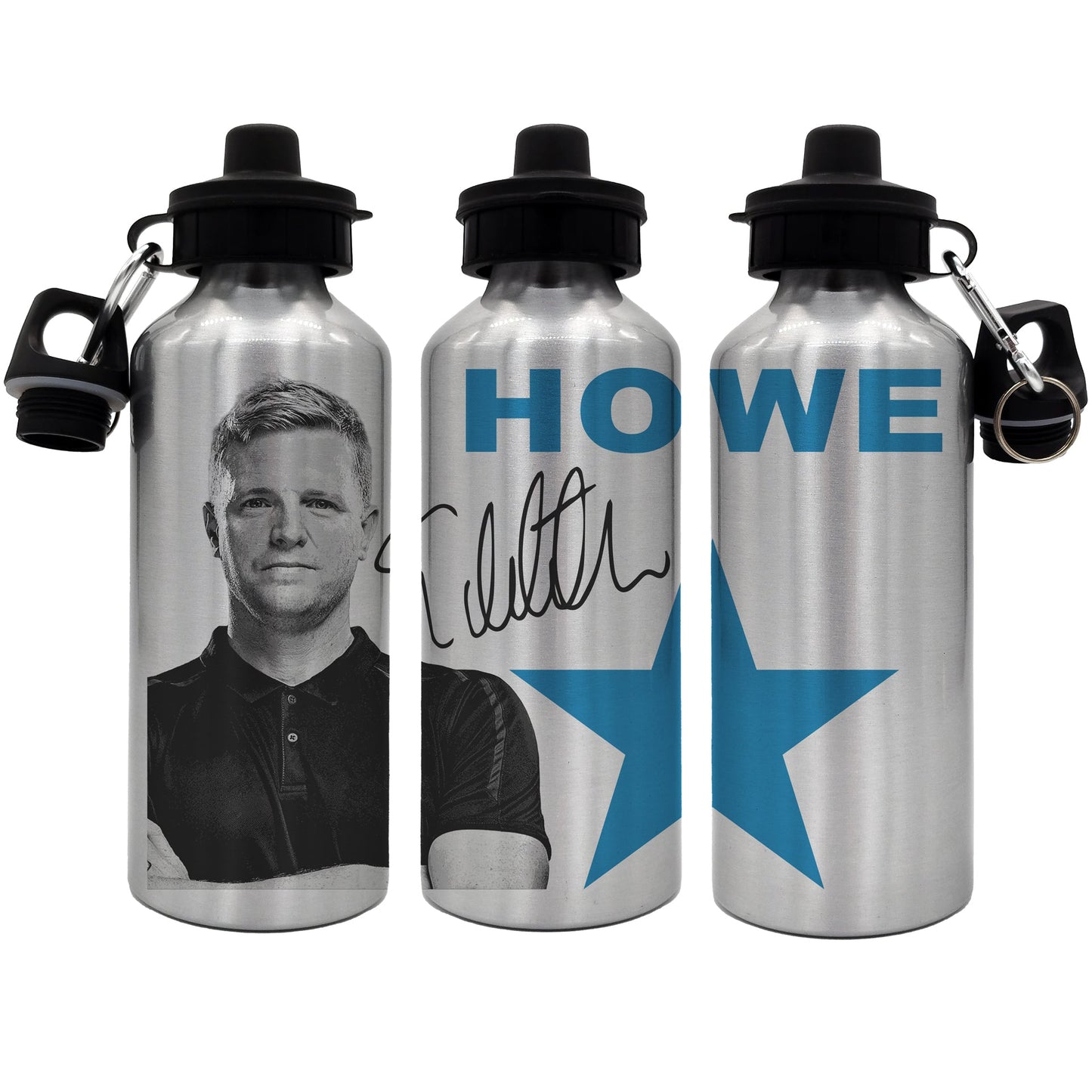 Howe 2-Lid Aluminium Water Bottle Silver