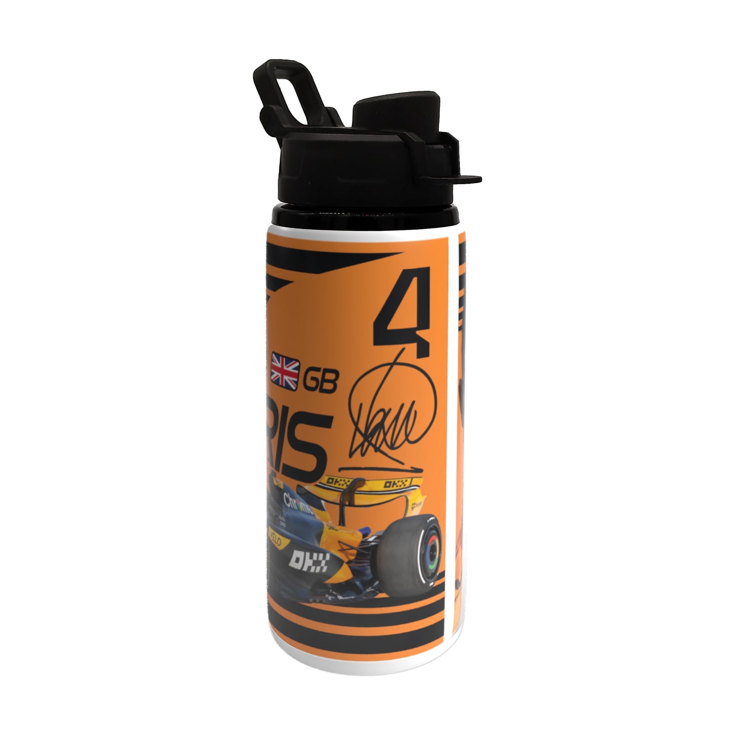 Norris F1 Bottle 600ml White - Black Lid