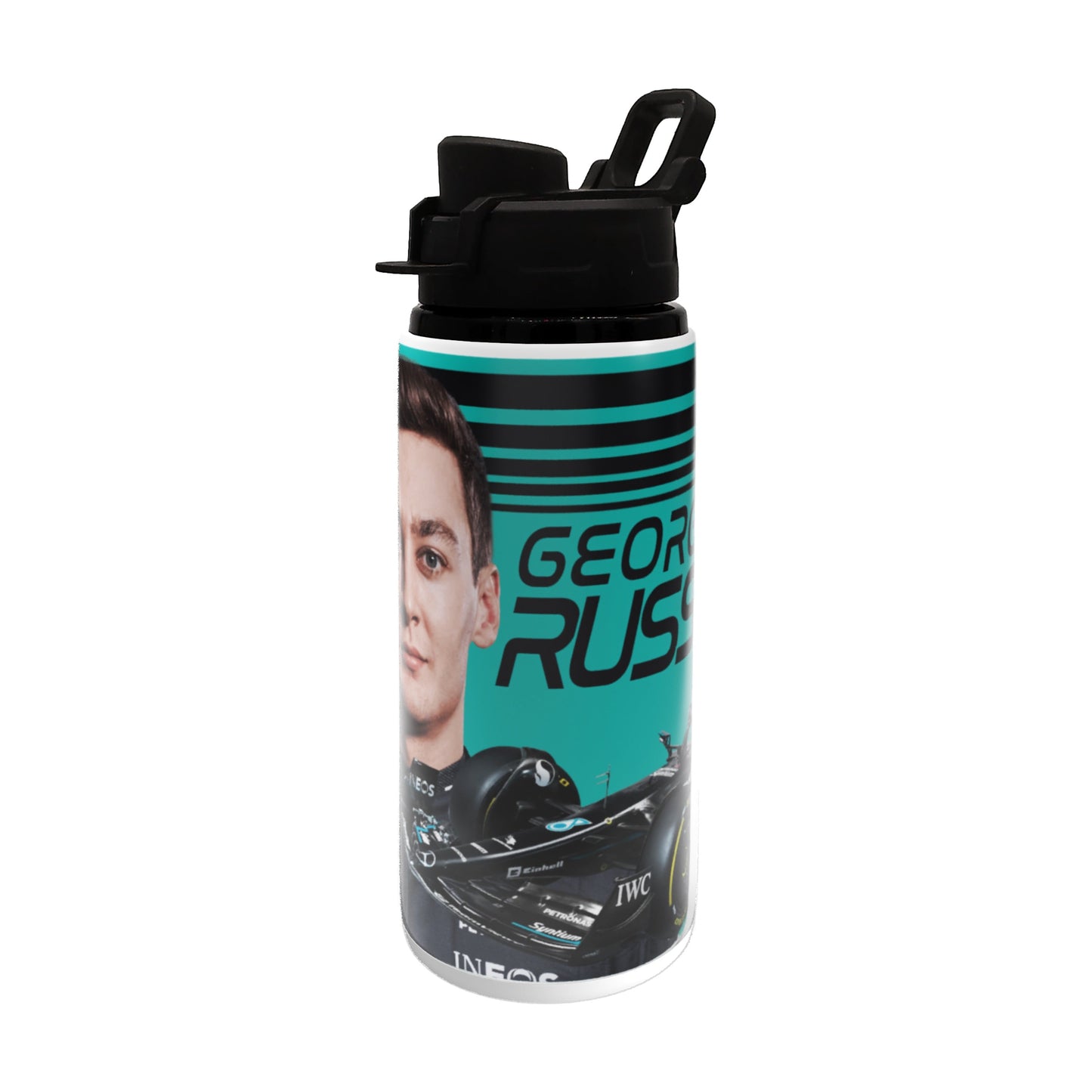 Russell F1 Bottle 600ml White - Black Lid