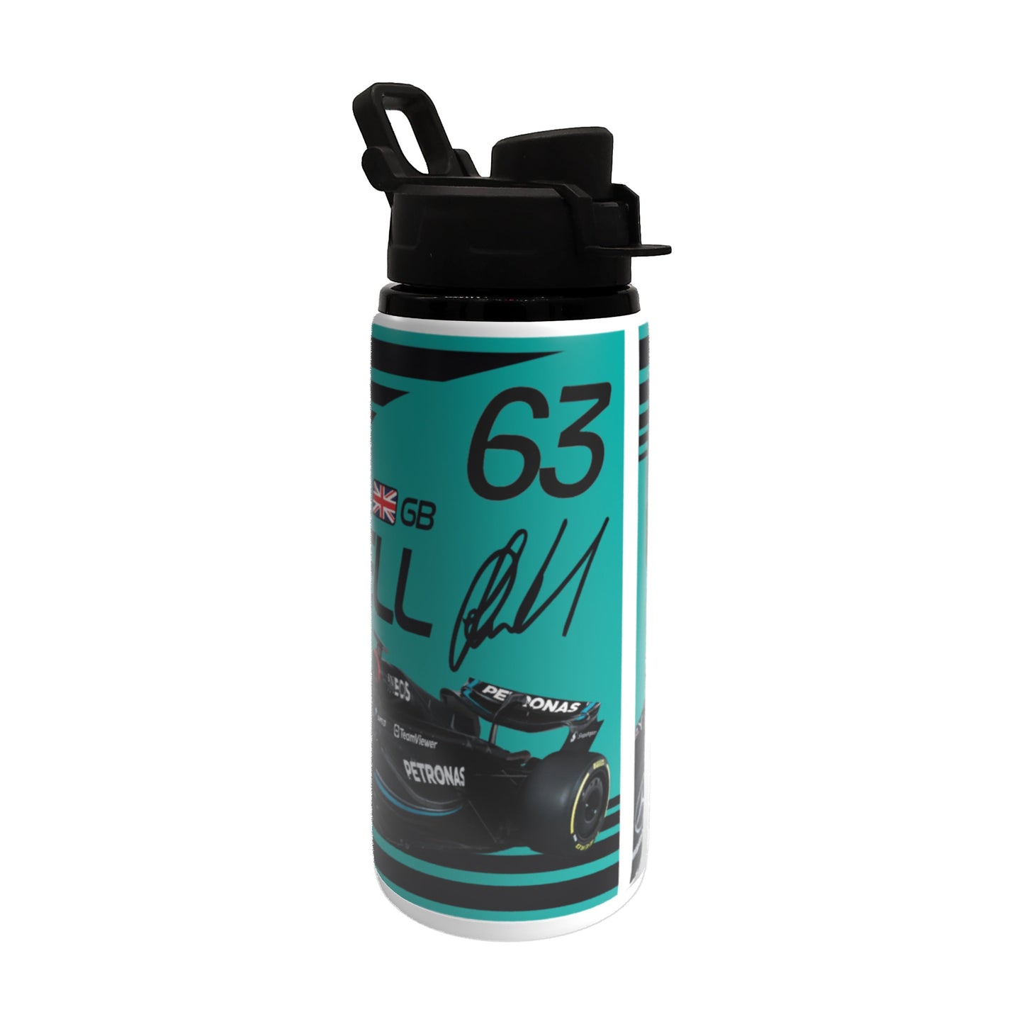 Russell F1 Bottle 600ml White - Black Lid