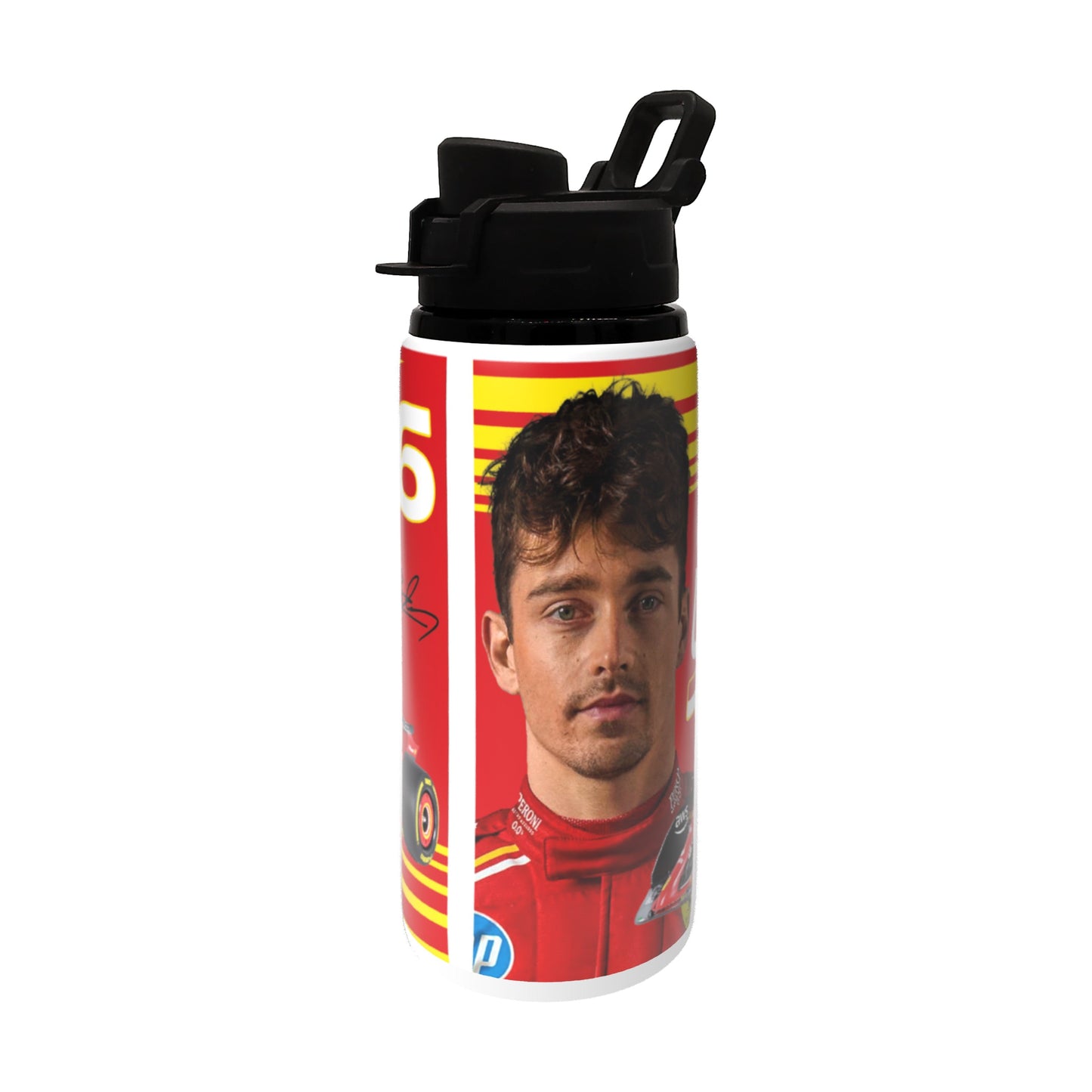 Leclerc F1 Bottle 600ml White - Black Lid