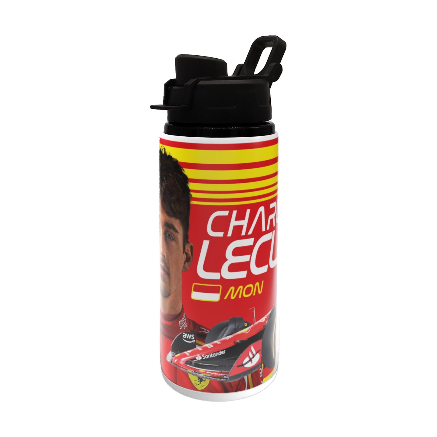 Leclerc F1 Bottle 600ml White - Black Lid