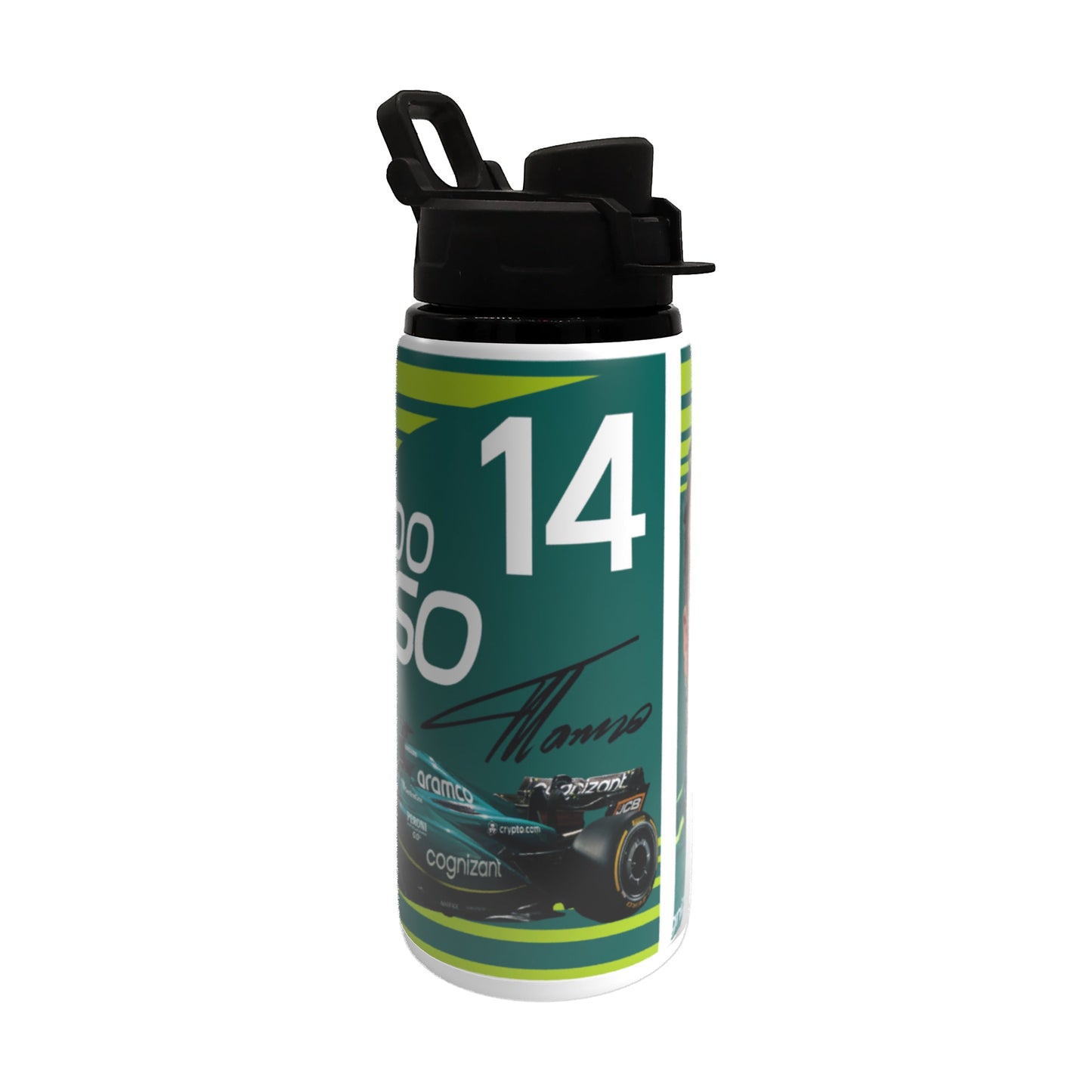 Alonso F1 Bottle 600ml White - Black Lid