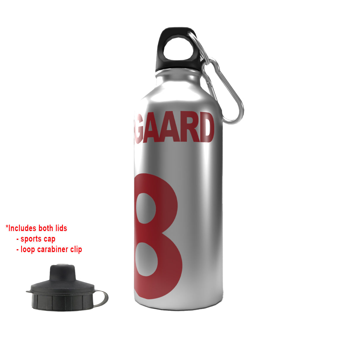 Odegaard 2-Lid Aluminium Water Bottle Silver