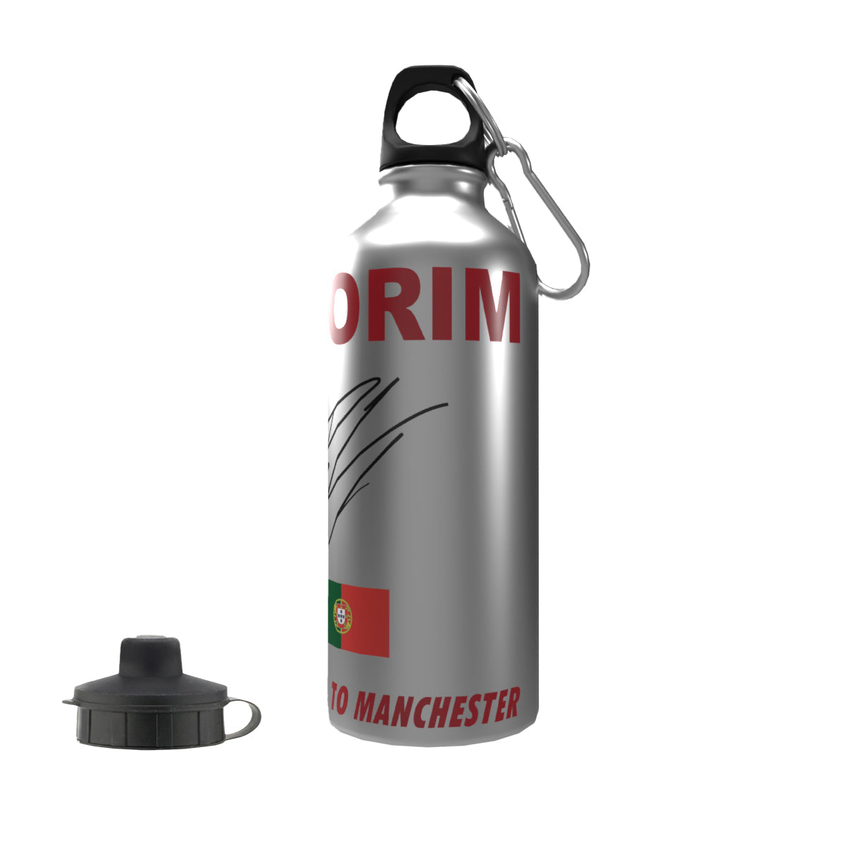 Amorim 2-Lid Aluminium Water Bottle Silver