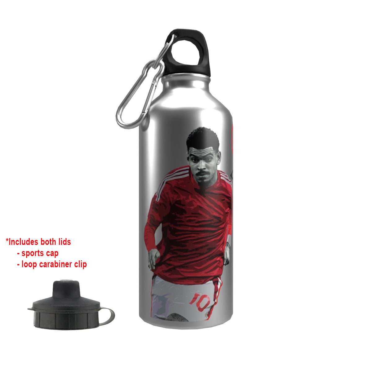Gibbs-White Forest 2-Lid Aluminium Water Bottle Silver