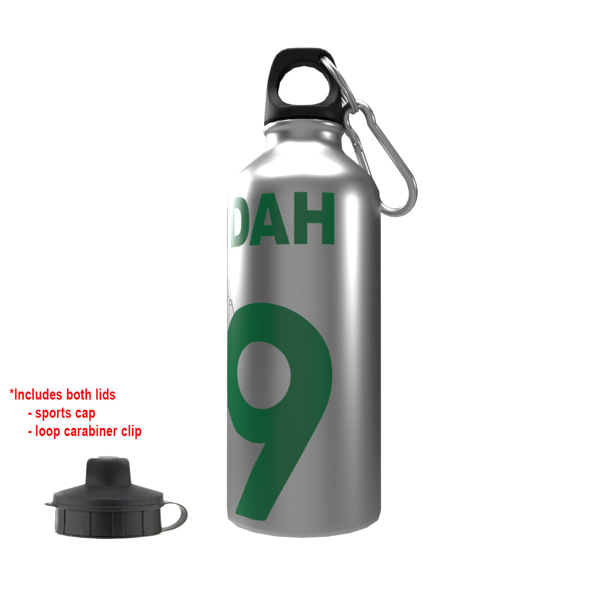 Idah Celts 2-Lid Aluminium Water Bottle Silver