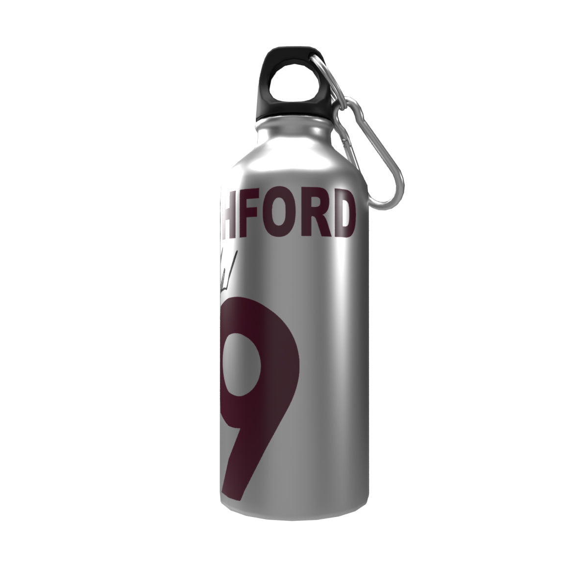Rashford 2-Lid Aluminium Water Bottle Silver
