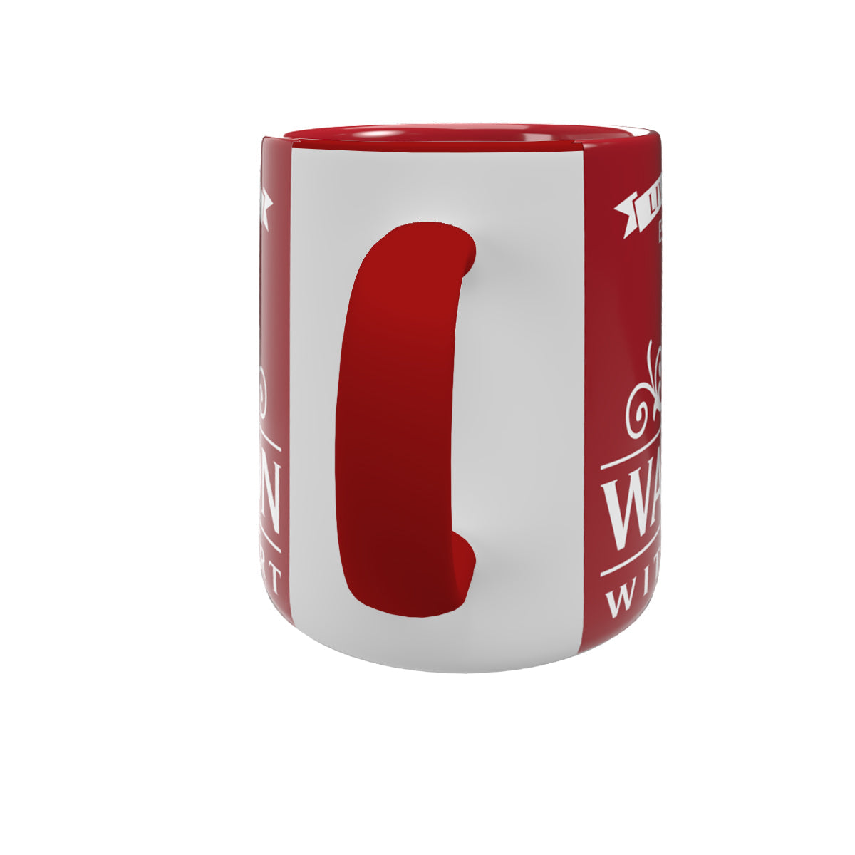 Walk On Red Handle and Inner Mug
