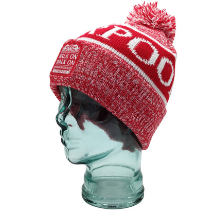 Liverpool Bobble Hat Red & White Patch Logo
