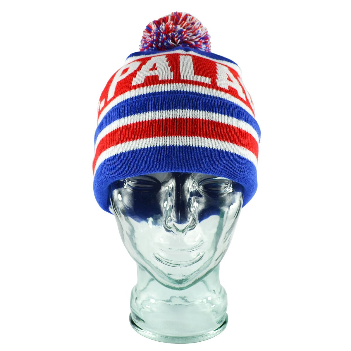 Palace Blue White Red  Bobble Hat