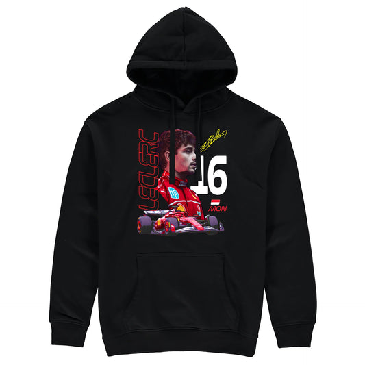 Leclerc F1 Hoodie - Black - Adult