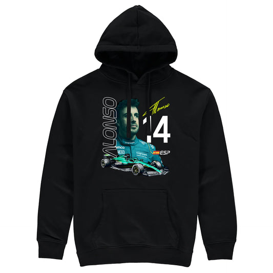 Alonso F1 Hoodie - Black - Adult