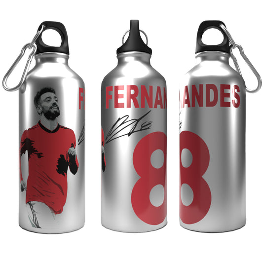 Fernandes 2-Lid Aluminium Water Bottle 600ml Silver