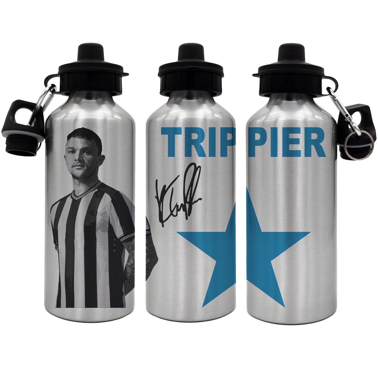 Trippier 2-Lid Aluminium Water Bottle Silver