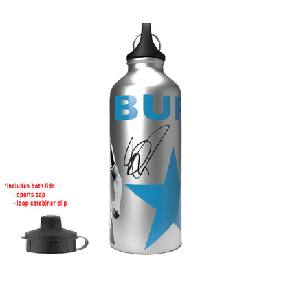 Burn 2-Lid Aluminium Water Bottle Silver