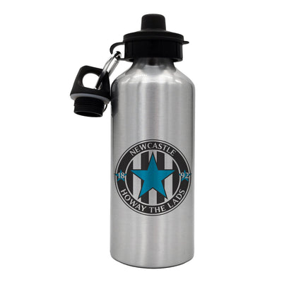 Howay the Lads 2-Lid Aluminium Water Bottle Silver