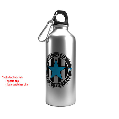 Howay the Lads 2-Lid Aluminium Water Bottle Silver