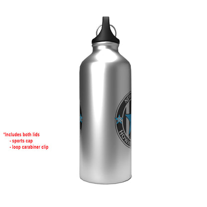 Howay the Lads 2-Lid Aluminium Water Bottle Silver