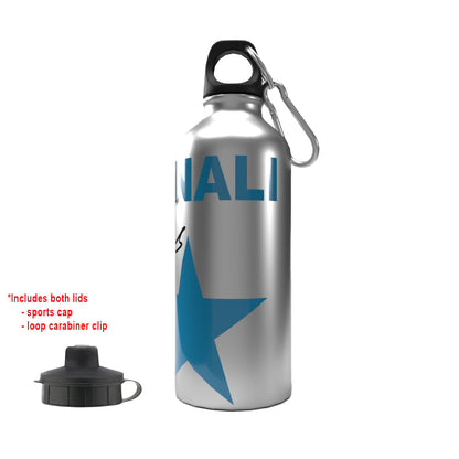 Tonali 2-Lid Aluminium Water Bottle Silver