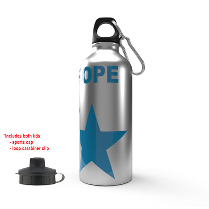 Pope 2-Lid Aluminium Water Bottle Silver