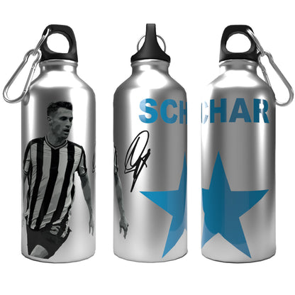 Schar 2-Lid Aluminium Water Bottle Silver