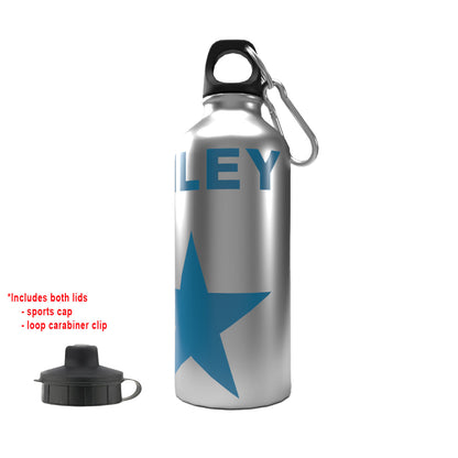 Miley 2-Lid Aluminium Water Bottle Silver