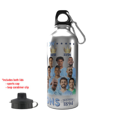 City League Champions 23/24 Team 2-Lid Aluminium Bottle Silver 600ml