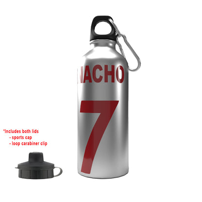 Garnacho 2-Lid Aluminium Water Bottle Silver