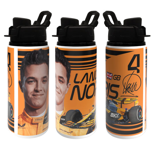 Norris F1 Bottle 600ml White - Black Lid