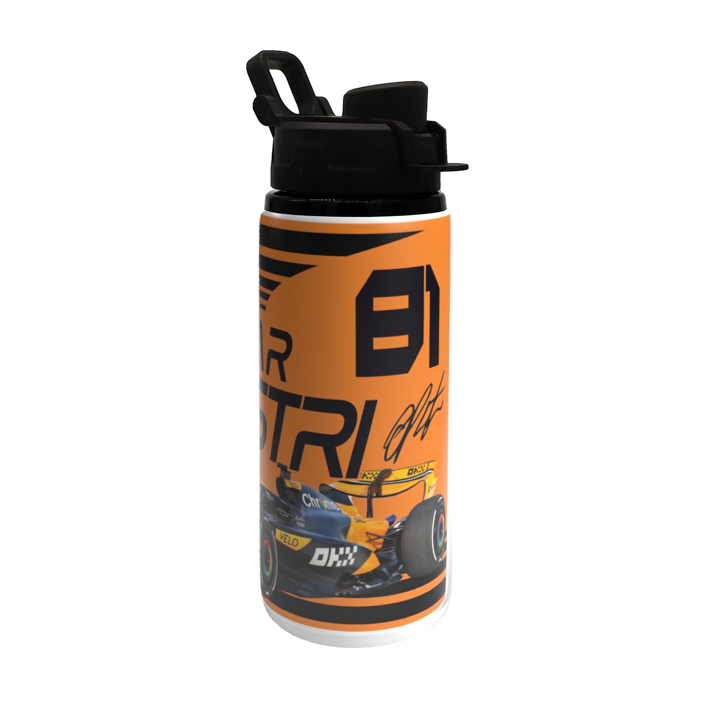 Piastri F1 Bottle 600ml White - Black Lid