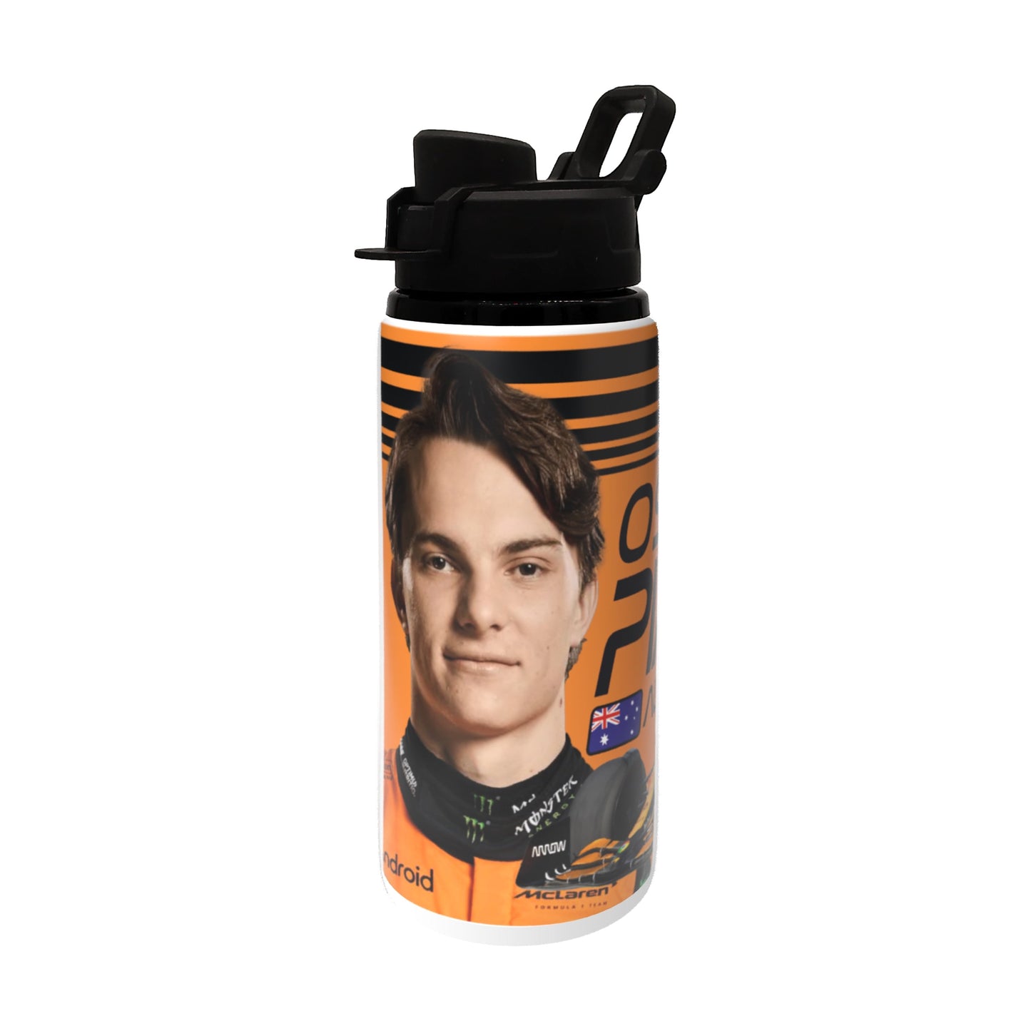 Piastri F1 Bottle 600ml White - Black Lid