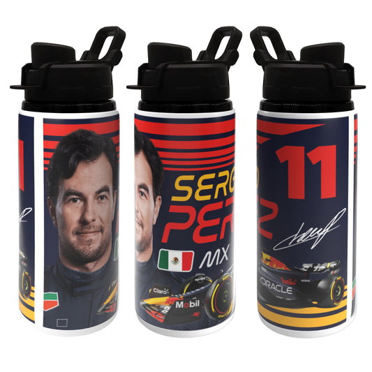 Perez F1 Bottle 600ml White - Black Lid