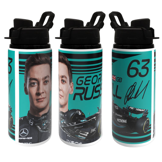 Russell F1 Bottle 600ml White - Black Lid