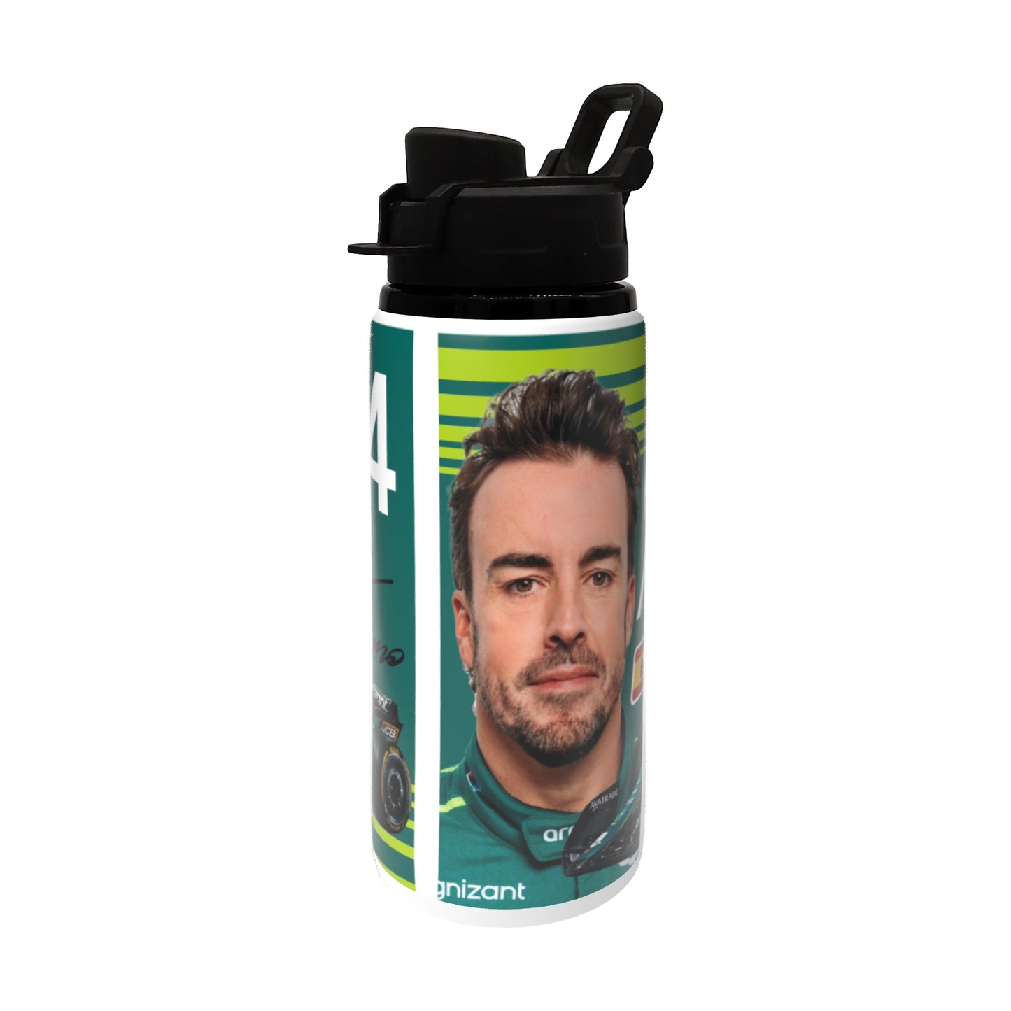 Alonso F1 Bottle 600ml White - Black Lid