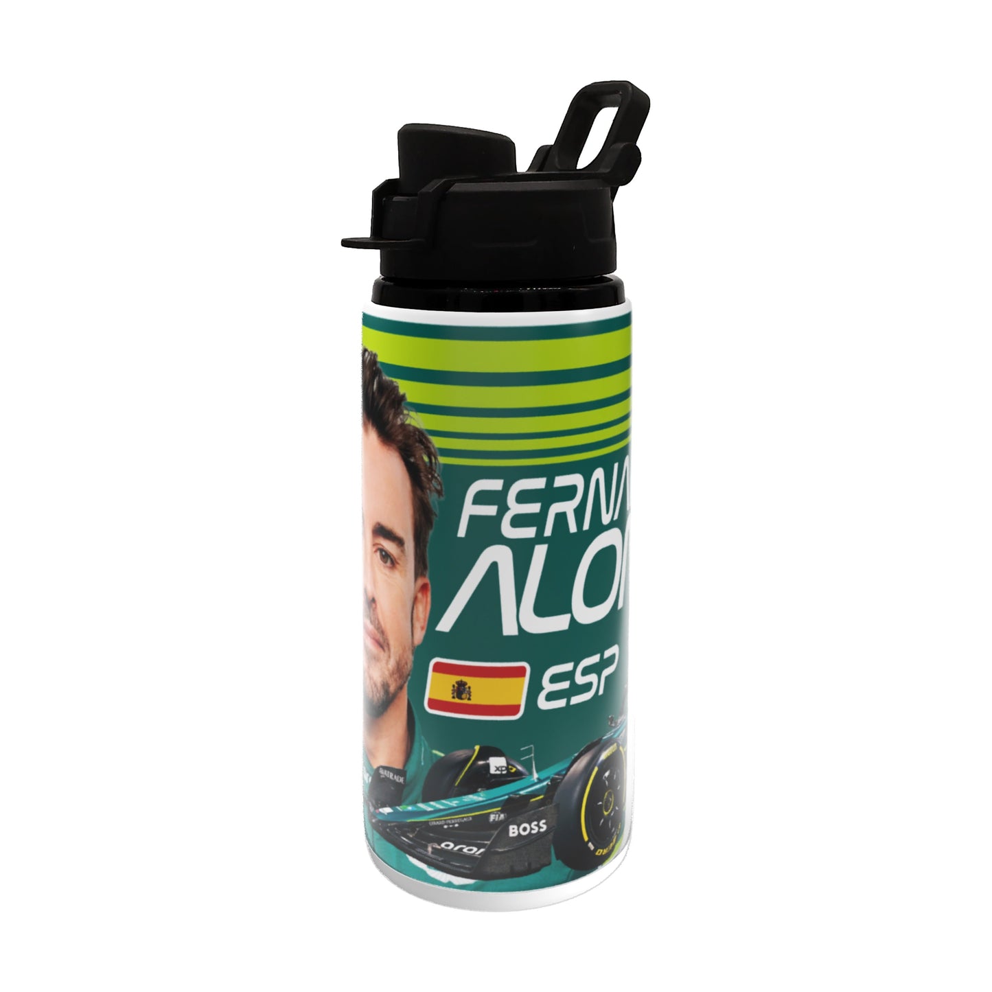 Alonso F1 Bottle 600ml White - Black Lid