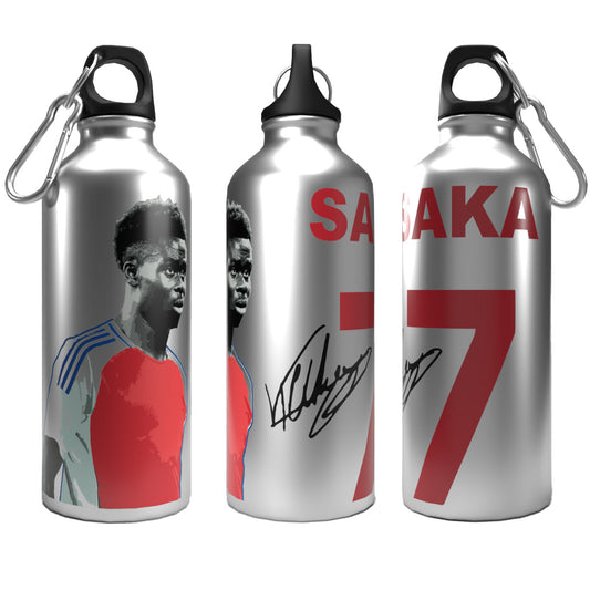 Saka 2-Lid Aluminium Water Bottle Silver