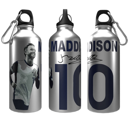 Maddison 2-Lid Aluminium Water Bottle Silver
