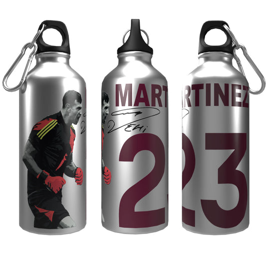Martinez 2-Lid Aluminium Water Bottle Silver