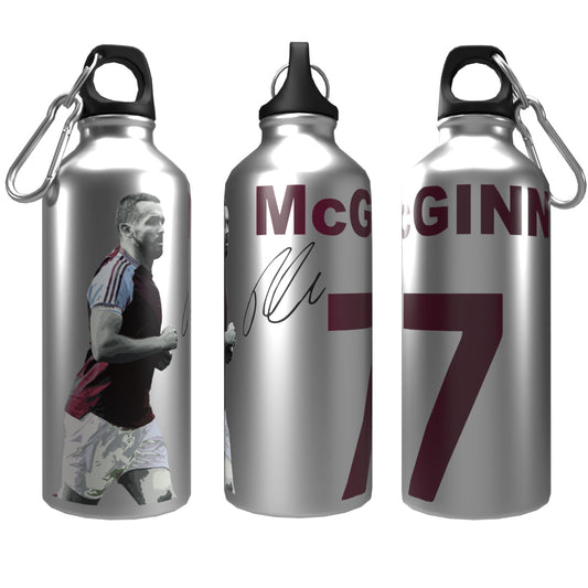 McGinn 2-Lid Aluminium Water Bottle Silver