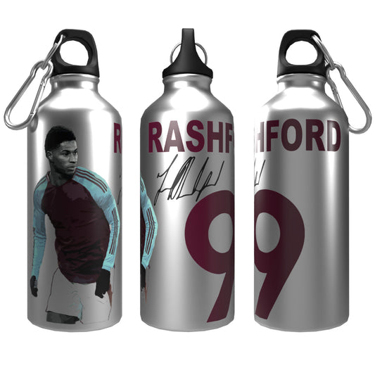 Rashford 2-Lid Aluminium Water Bottle Silver