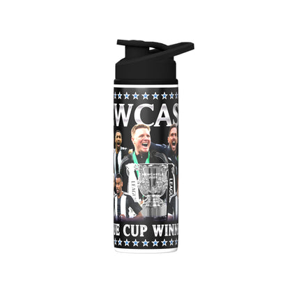 Newcastle League Cup Champions Trophy 2025 Big Mouth Bottle-White