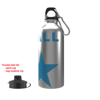 Hall Newcastle 2-Lid Aluminium Water Bottle Silver