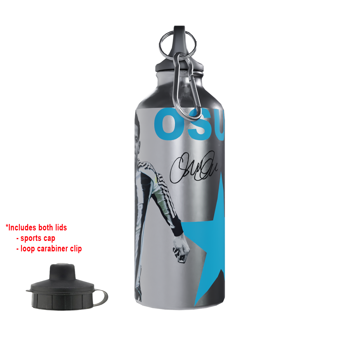 Osula Newcastle 2-Lid Aluminium Bottle