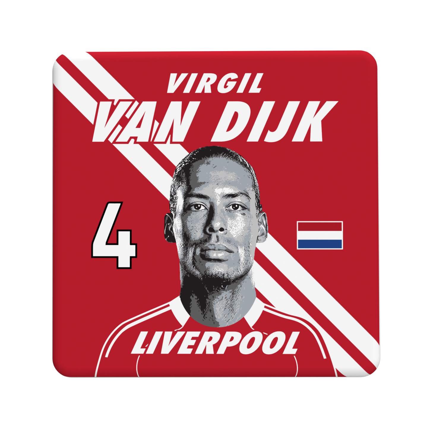 Van Dijk Liverpool Coaster-95mm
