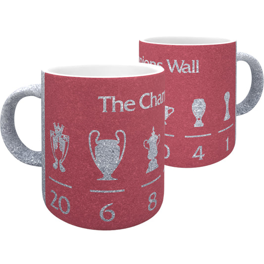 Liverpool Champions Wall Glitter Mug - Red/Silver